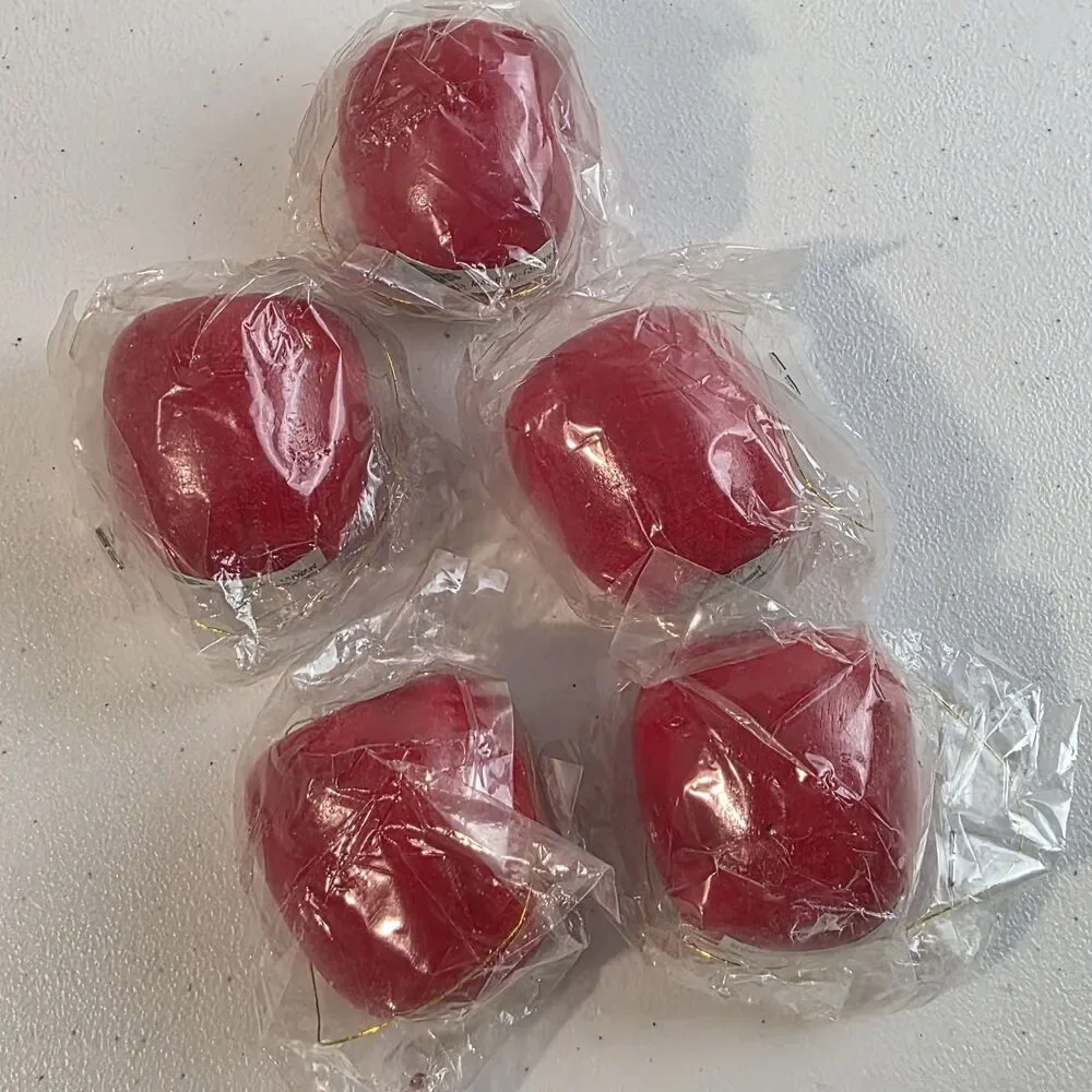 NOS Lot of 11 Banner Brand Christmas Ornament Taiwan Fruit Apple Pear Watermelon